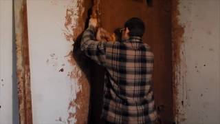 Штукатурка печки и откосов печки. Имитация кирпичной кладки.Часть 2