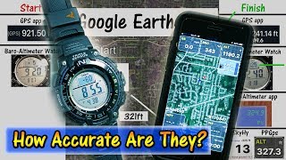 Altimeter Test - Casio Watch vs GPS vs Smartphone Apps vs Google Earth | Paragliding Experiment