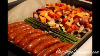 Repas saucisses tout en un