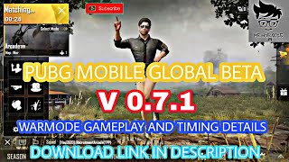 Pubg mobile  WarMode gameplay | Pubg global beta v 0.7.1
