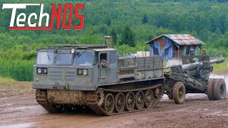 АТС-59Г   Быстроходный артиллерийский тягач.Проедет где волки выть боятся