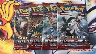 Ouverture de 4 Boosters Pokémon Soleil et Lune Invasion Carmin - Poison Violent !