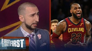 Nick Wright was thoroughly impressed with LeBron's 4th quarter vs the Knicks | FIRST THINGS FIRST