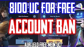pubg Glitch| Notice | Free 8100 UC Pubg Account Ban For 10 year