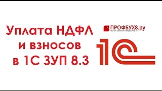 Уплата НДФЛ и взносов в 1С ЗУП 3.0 - Самоучитель 1С ЗУП 8.3