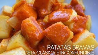 Patatas bravas auténticas.  La receta que funciona