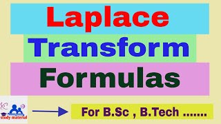 Laplace Transform Formulas for B.Sc , B.tech