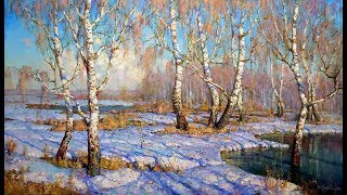 Видео курс "Рисуем весенний пейзаж" Бесплатно!