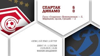 "Спартак" (2009 г. р.) - "Динамо" 6:0 (8:0 вторые составы)