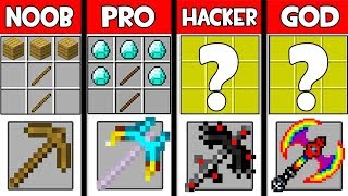 Minecraft - NOOB vs PRO vs HACKER vs GOD :SUPER PICKAXE CRAFTING in Minecraft ! AVM SHORTS Animation