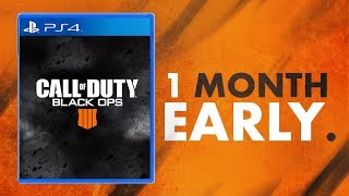 BLACK OPS 4 RELEASES ONE MONTH EARLY!! *Officially Confirmed*