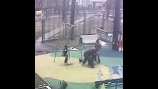 Драка бывших супругов на детской площадке | E1.RU