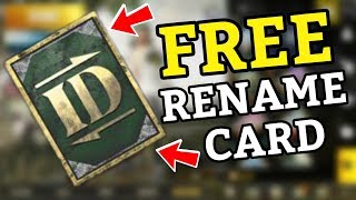 How To Get Free Rename Cards in PUBG MOBILE - Easy Method