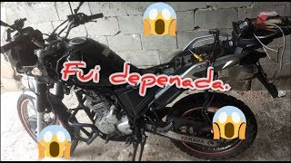 Instalando farol de milha na Tenere 250, minha Smurfette tenebrosa