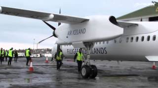 Fyrsta Bombardier Dash-8 Q400 fyrir Flugfélag Íslands kemur til landsins