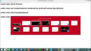 Kablolu İnterneti Kablosuz Yapma ( MODEMSİZ) , Bilgisayarı WiFi olarak kullanmak (PROGRAMSIZ)