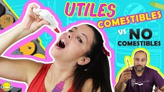 Útiles escolares comestibles vs útiles escolares. Reto material Escolar
