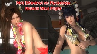 Mai Vs Nyotengu Hawaii Mod Fight | Dead or Alive 5 Last Round Mod | Dead or Alive 5 Last Round Mods