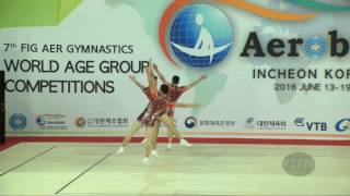 China 2 (CHN) - 2016 Aerobic Worlds, Incheon (KOR) - Qualifications Trio