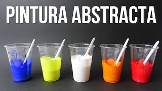 Cómo pintar un cuadro abstracto acrílico FÁCIL