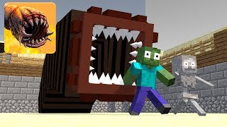 Monster School : Death Worm - Brave - Granny Horror Challenge in Minecraft Animation