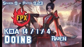 FPX Doinb RIVEN vs JAYCE Top - Patch 9.23 KR Ranked