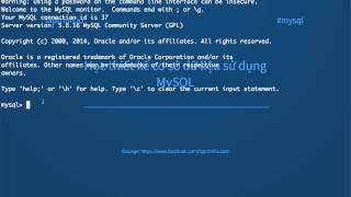 01 - Giới thiệu và sử dụng cơ bản MySQL