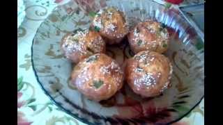 Маффины или кекс с мясной начинкой и зеленью
