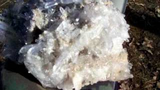 Huge Arkansas Quartz Crystal Blue Phantom Cluster