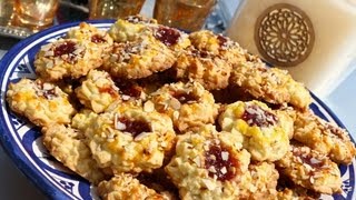 Recette de Sablés aux amandes et confiture صابلي بالمربى /Almond cookies with Jam