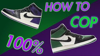 *RETAIL* HOW TO COP THE NIKE AIR JORDAN 1 "PURPLE COURT" AND " PINE GREEN" (100% WORKING METHOD)