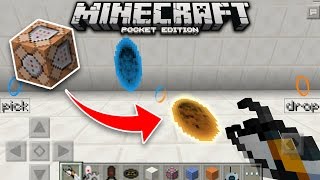 How to make a PORTAL GUN in MCPE using Command Blocks! NO MODS! Minecraft PE