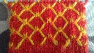 Двухцветный узор спицами. Мастер-класс. Two-color Knitting Pattern