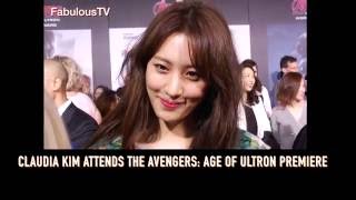 Claudia Kim attends the Avengers: Age Of Ultron premiere on Fabulous TV