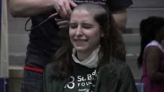 More than 100 students shave heads at St. Baldrick's event