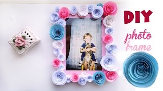 DIY. Sweet Photo frame/ Рамка для фото, розы из бумаги