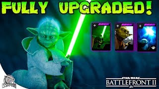 FULLY UPGRADED YODA! ALL EPIC STAR CARDS! - Star Wars Battlefront 2