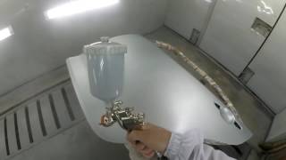 Тойота камри 50 покраска капота и двери серебром, без полос и яблочности.