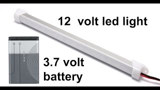 12 volt led light run by mobile battery