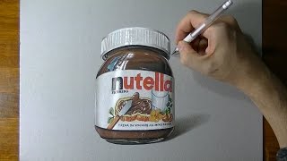 REALISTIC DRAWING: the only Nutella that doesn't disappear the blink of an eye ?
