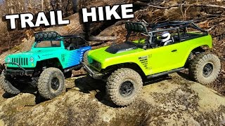 Axial Scx10 Deadbolt and Jeep Wrangler G6 Falken Trail Hike - TheRcSaylors