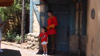 GASTON meets tiny ones at Disney Worlds Magic Kingdom!
