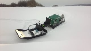 Мототолкач по глубокому снегу