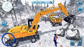 Heavy Excavator Crane Simulator Snow Removal Ops (by Stain For Games) Android Gameplay [HD]