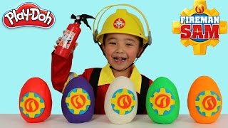 Fireman Sam Play-Doh Surprise Eggs Opening Fun With Ckn Toys