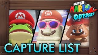 Super Mario Odyssey - Complete Capture List
