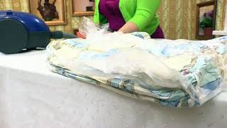 Хитрость, как уменьшить объем одеяла