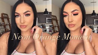 Neon Orange Eye Makeup Tutorial- FT. IRIS BEAUTY