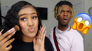 I DID MY MAKEUP HORRIBLY TO SEE HOW MY BOYFRIEND WOULD REACT!!