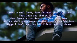 J Cole - No Role Models (2014 Forest Hills Drive)  LYRIC VIDEO
